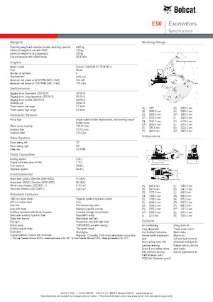 Mini excavatoare Bobcat E50z