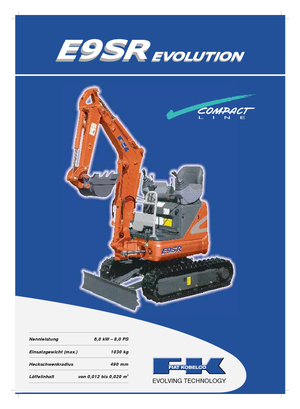 Mini excavatoare Fiat Kobelco E 9 SR