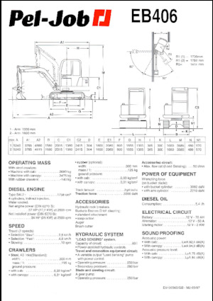Mini excavatoare Pel-Job EB 406