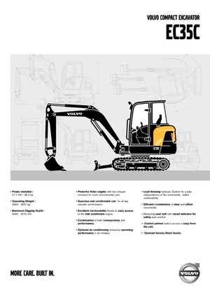 Mini excavatoare Volvo EC35C