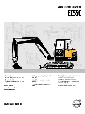 Mini excavatoare Volvo EC55C