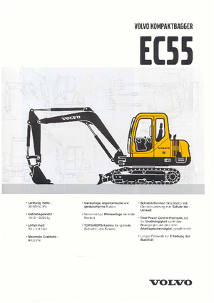 Mini excavatoare Volvo EC55