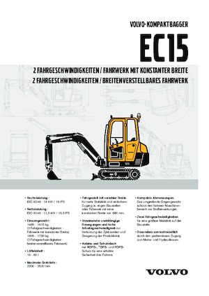 Mini excavatoare Volvo EC15 XT