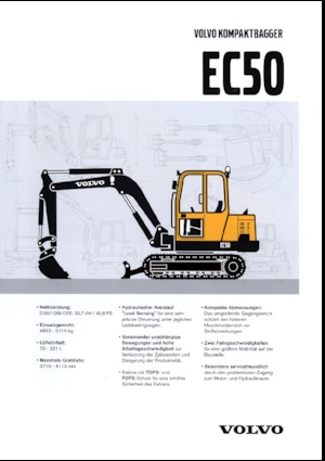 Mini excavatoare Volvo EC50V