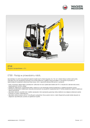 Mini excavatoare Wacker Neuson ET 18
