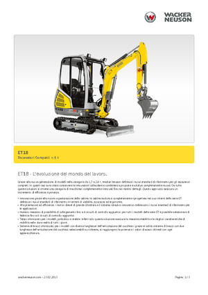 Mini excavatoare Wacker Neuson ET 18