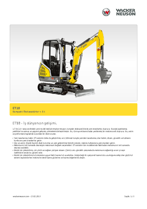 Mini excavatoare Wacker Neuson ET 18