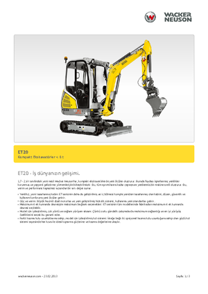 Mini excavatoare Wacker Neuson ET 20