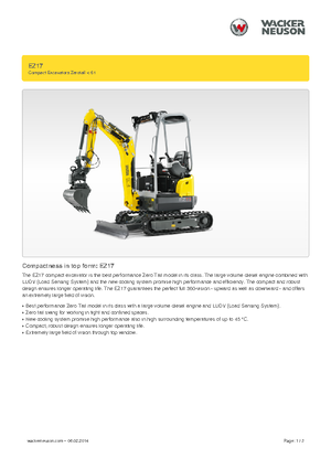 Mini excavatoare Wacker Neuson EZ17