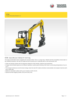 Mini excavatoare Wacker Neuson EZ38