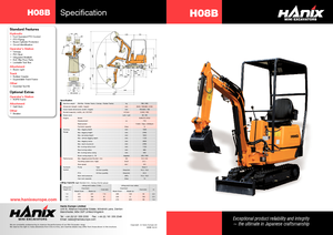 Mini excavatoare Hanix H 08 B
