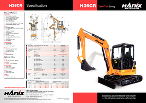 Mini excavatoare Hanix H 36 R