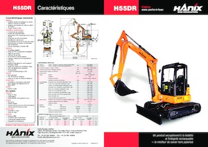 Mini excavatoare Hanix H55DR Long
