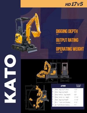 Mini excavatoare Kato HD17V5