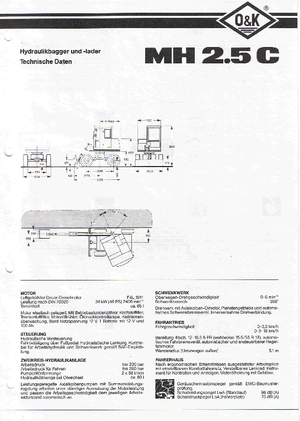 Excavatoare pe roți O&K MH 2.5 C