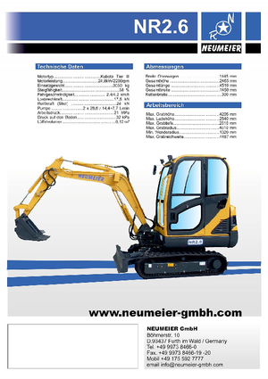 Mini excavatoare Neumeier NR 2.6