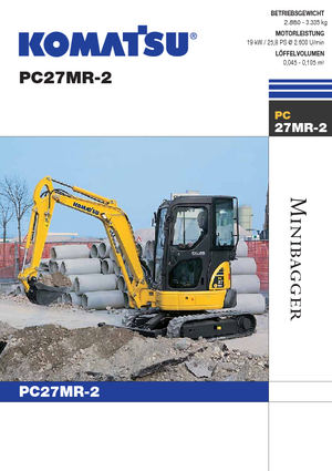 Mini excavatoare Komatsu PC27MR-2