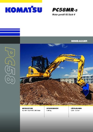 Mini excavatoare Komatsu PC58MR-5E0