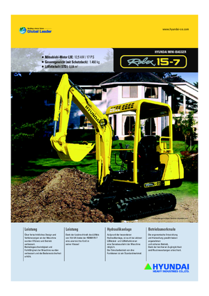 Mini excavatoare Hyundai R 15-7