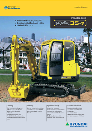 Mini excavatoare Hyundai R 35-7