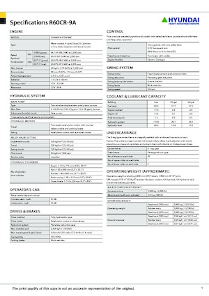 Mini excavatoare Hyundai R60CR-9A