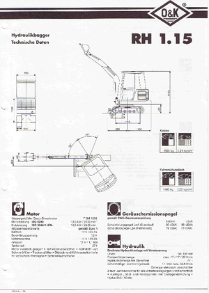 Mini excavatoare O&K RH 1.15