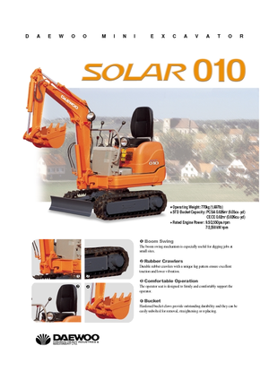 Mini excavatoare Doosan Solar 010