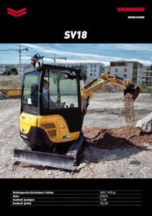 Mini excavatoare Yanmar SV 18 CR