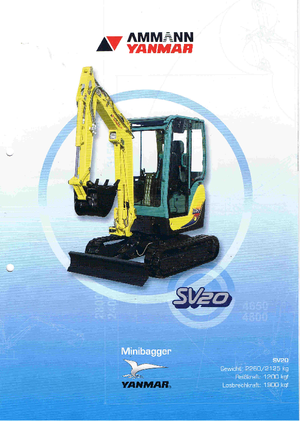 Mini excavatoare Yanmar SV 20