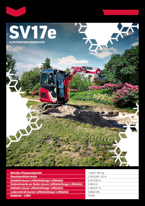 Excavatoare pe Șenile Electrice Yanmar SV17e