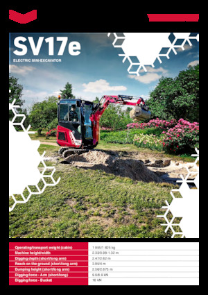 Excavatoare pe Șenile Electrice Yanmar SV17e