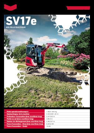 Excavatoare pe Șenile Electrice Yanmar SV17e