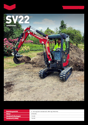 Mini excavatoare Yanmar SV22 