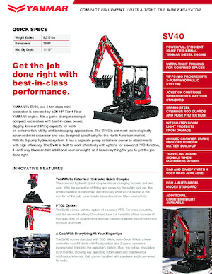 Mini excavatoare Yanmar SV40