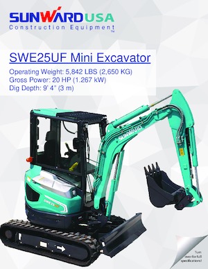 Mini excavatoare Sunward SWE25UF 