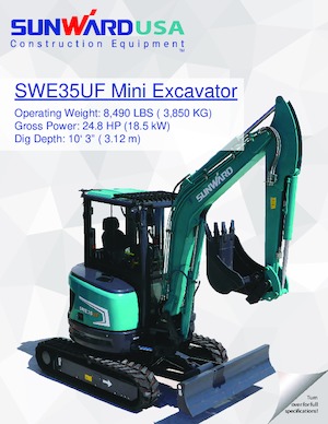 Mini excavatoare Sunward SWE35UF 