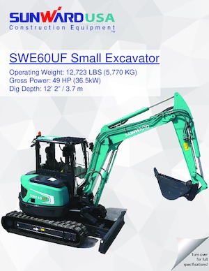 Mini excavatoare Sunward SWE60UF 