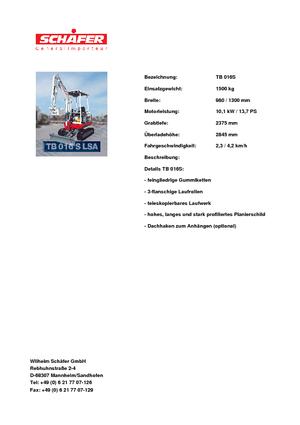 Mini excavatoare Takeuchi TB 016 S