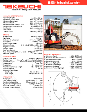 Mini excavatoare Takeuchi TB 108