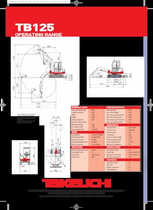Mini excavatoare Takeuchi TB 125
