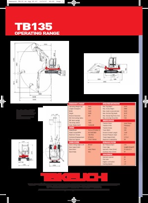 Mini excavatoare Takeuchi TB 135
