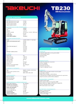 Mini excavatoare Takeuchi TB 230