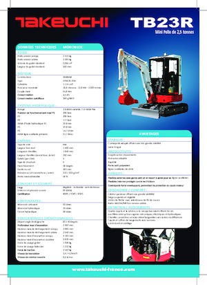 Mini excavatoare Takeuchi TB 23 R