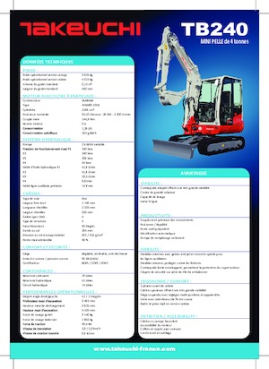 Mini excavatoare Takeuchi TB 240