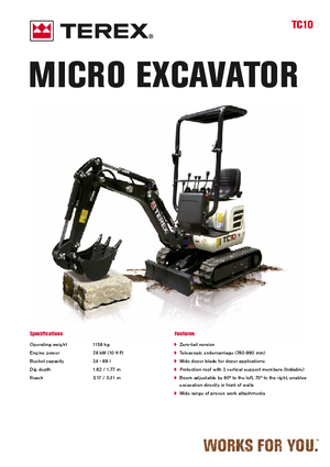Mini excavatoare Terex TC 10 Z