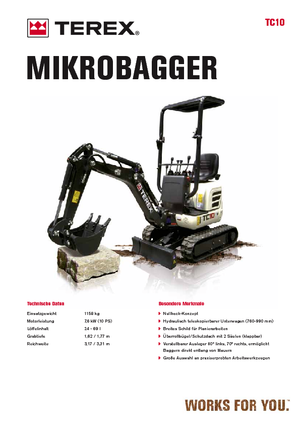 Mini excavatoare Terex TC 10 Z