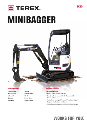 Mini excavatoare Terex TC 15