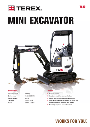 Mini excavatoare Terex TC 15