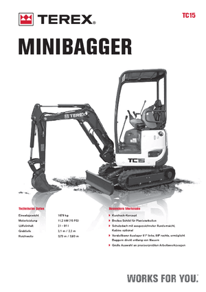 Mini excavatoare Terex TC 15