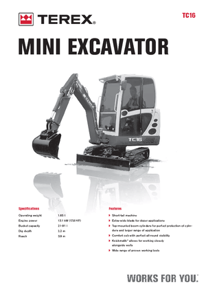 Mini excavatoare Terex TC 16